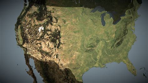 United States Of America 3d Map 3d Model By V7x Baafc6e Sketchfab