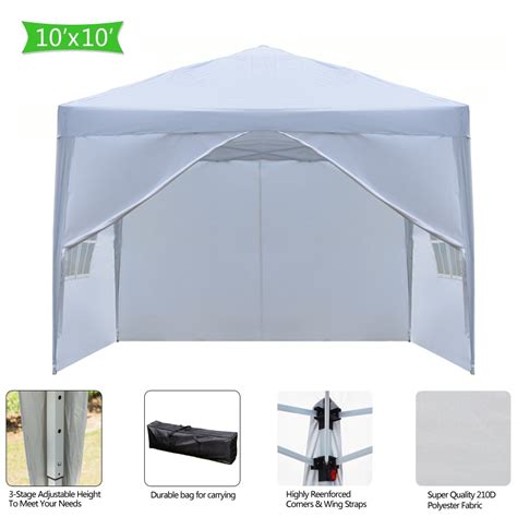 Topcobe 10 X 10 Pop Up Canopy Tent Easy Set Up Canopy Tent Canopy