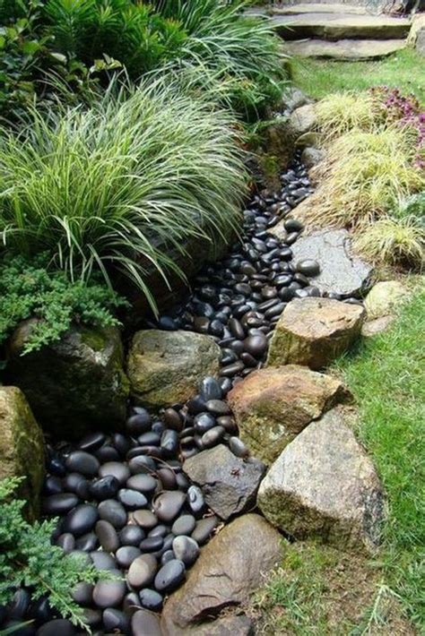 Inspiring Dry Creek Bed Garden Ideas In 2020 Landscaping With Rocks