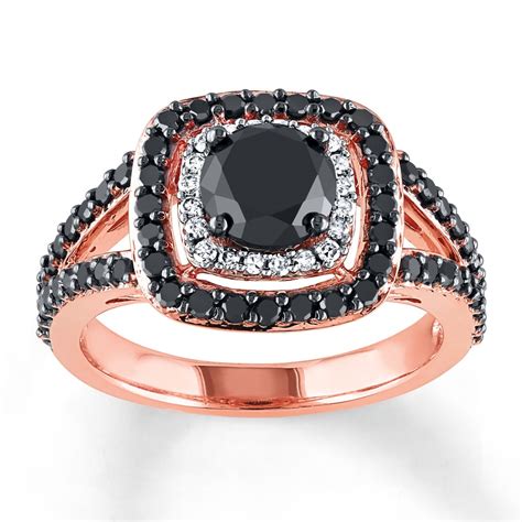 Are you daring in nature? Jared - Black Diamond Engagement Ring 1-7/8 ct tw Round ...