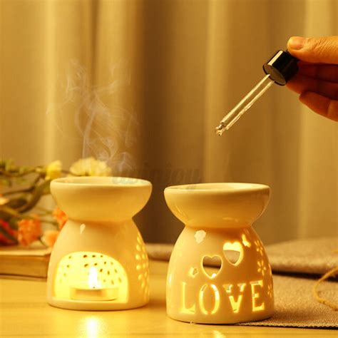 Ceramic Oil Burner Hollow Wax Melt Burner Tea Light Candle Holder