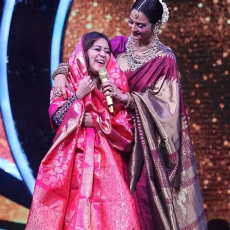 Indian Idol 12 Rekha Ts A Beautiful Kanjivaram Saree To Neha Kakkar As Shaadi Ka Shagun