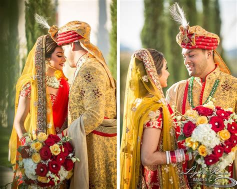 Bride And Groom First Look Hindu Wedding Traditional Indian Wedding