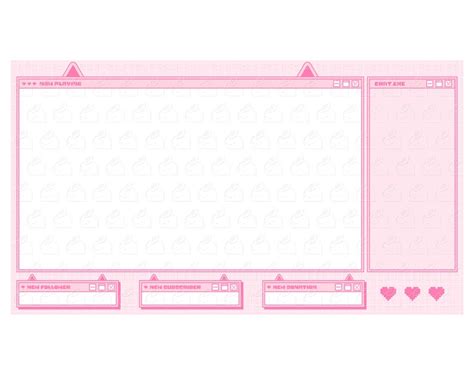 2x Twitch Aesthetic Pink Cat Pixel Computer Screen Overlay Etsy