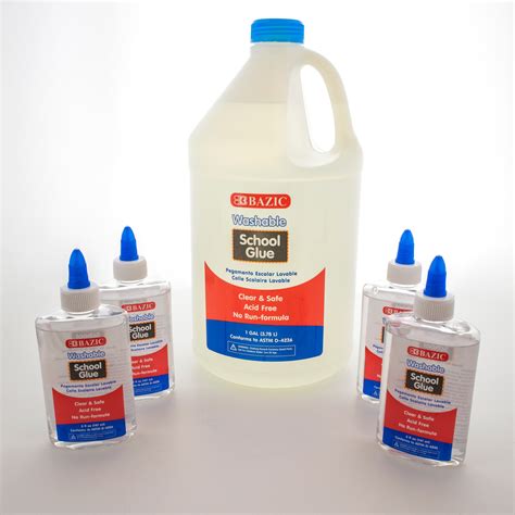 Bazic 1 Gallon Washable Clear School Glue Bazic Products