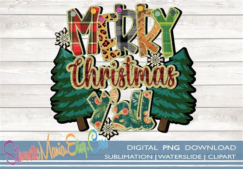 merry christmas y all sublimation design weihnachten etsy de