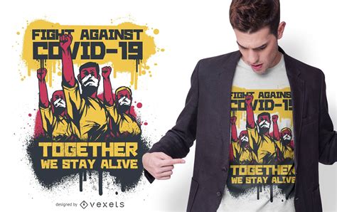 Fight Against Covid 19 T Shirt Design Vector Download