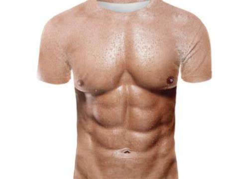Fake Abs And Muscle T Shirt Six Pack 3d Printed Casual T Summer Top For