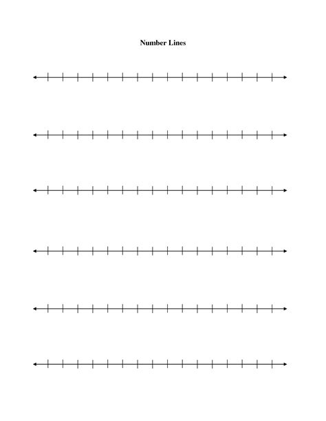 Blank Number Lines Printable