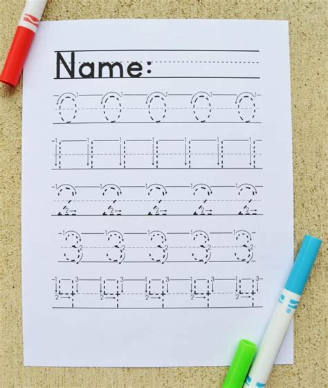 number tracing worksheets 1 10 mary martha mama