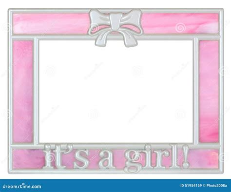 Pink Baby Girl Picture Frame Stock Photo Image 51954159