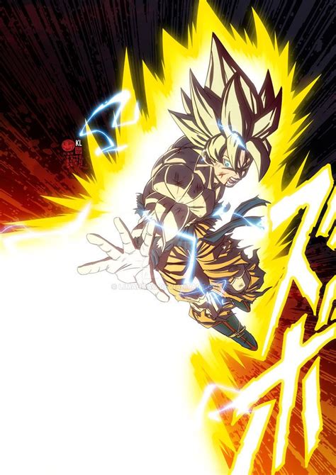 Goku Super Saiyan One Hand Kamehameha By Limandao On Deviantart Anime
