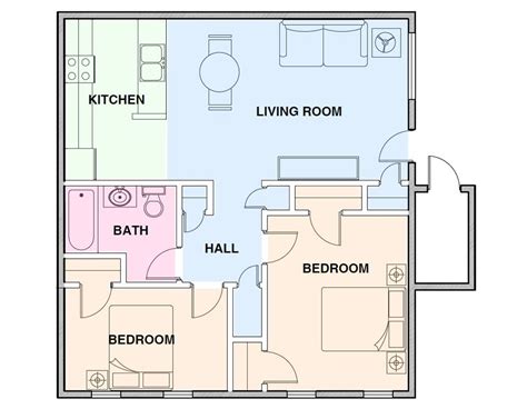House Floor Plans 4 Bedroom 2 Bathroom Sq 60x30 Pole Barndominium 5a