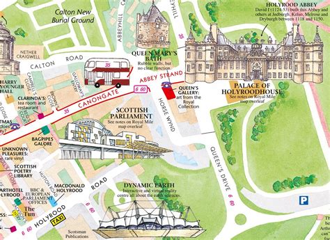 Edimburgo Plano Ilustrado Mapas De Carreteras Mapiberia F B