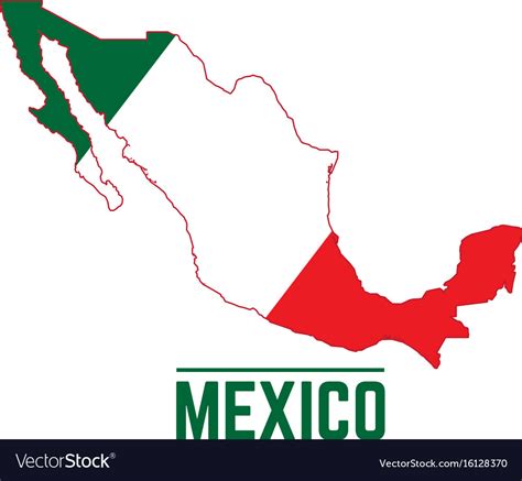 Flag And Map Of Mexico Royalty Free Vector Image