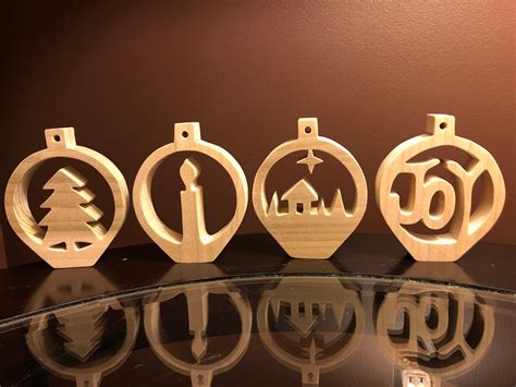 Christmas Ornaments Scroll Saw Patterns 4 Pack Volume 1 Etsy