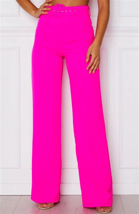 Revive Buckle Pants Hot Pink Hot Pink Pants Clothes Pink Wide Leg