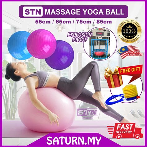 【stn】bola Yoga Ball 55 85cm Fitness Gym Balls Pregnant Massage Pilates Balance Fitball Exercise