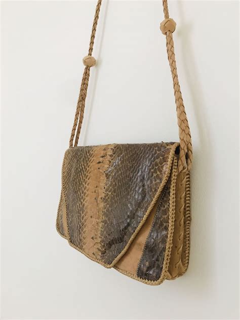Vintage Snakeskin Handbag Vintage 70s Style Snakeskin Purse Etsy Uk