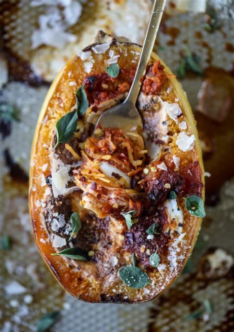 Spaghetti Squash Parmesan Is A Delicious Weeknight Meal Topped With