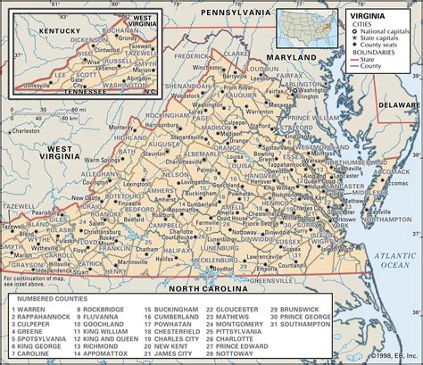 Virginia Map With Cities South Carolina Map
