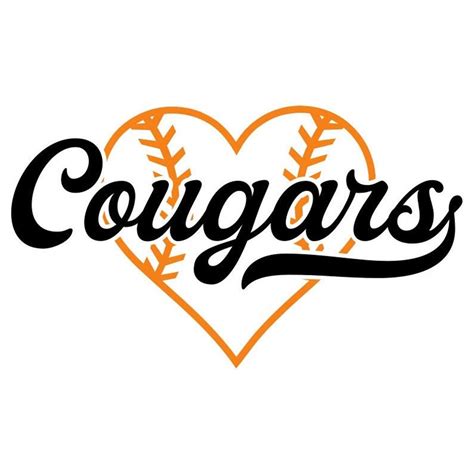 Cougars Svg Baseball Heart Svg Baseball Shirt Svg Digital Inspire