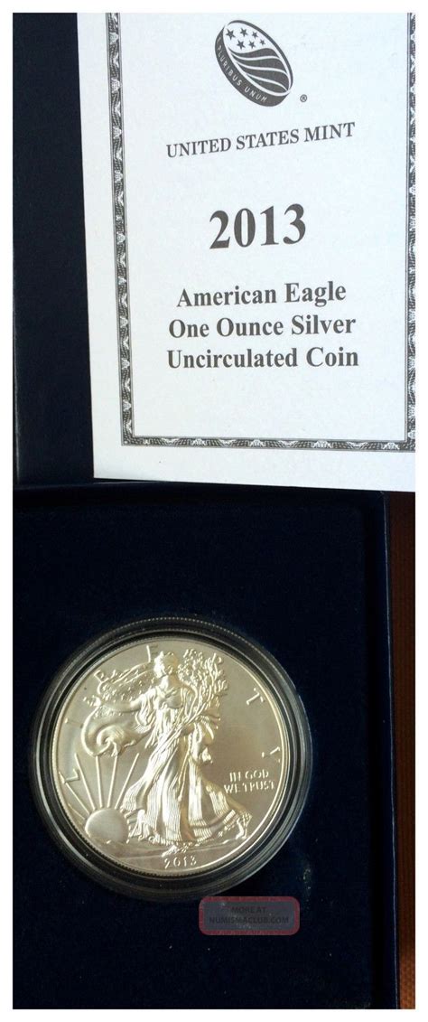 2 Two 2013 W American Silver Eagle Us Uncirculated Ogp Box And 1 2oz