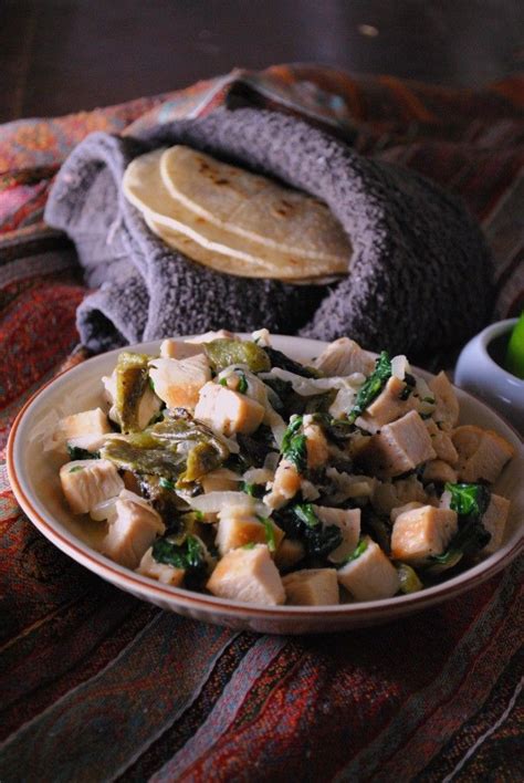 Rick Baylesss Creamy Chicken And Greens With Roasted Poblano And