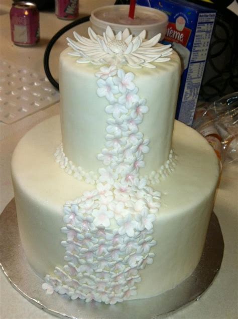 2Tier Bridal Shower Cake CakeCentral Com
