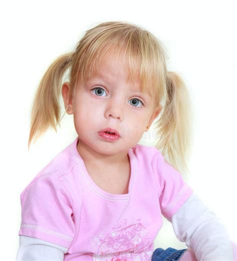 Cute Blonde Toddler Girl Stock Photo Image Of Isolated 9414106