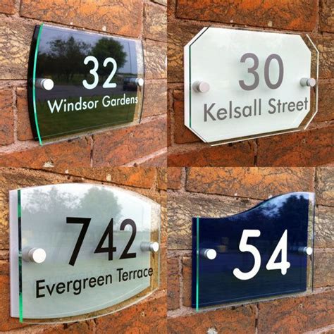Personalised Modern House Sign Door Number Street Address Etsy Door