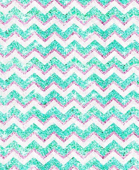 Chevron Pattern Girly Teal Pink Glitter Photo Photographic Prints By