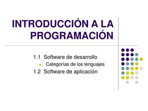PPT INTRODUCCIÓN A LA PROGRAMACIÓN PowerPoint Presentation free download ID