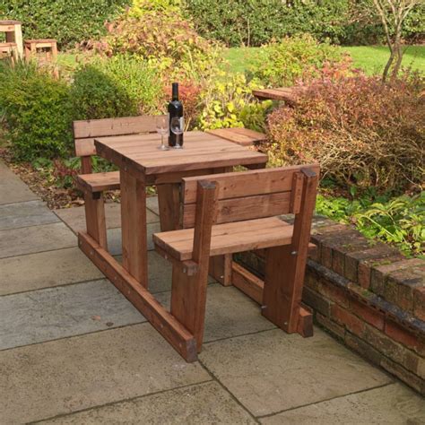 Wooden 2 Seater Picnic Table With Backrests Bourton Range Woodberry