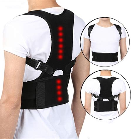 Men Shoulder Back Support Corset Adjustable Posture Corrector Hump