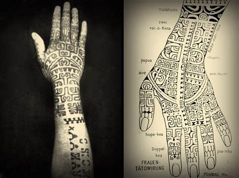 Hand Tattoos Of A Marquesan Woman Ca 1920 Polynesian Art Polynesian