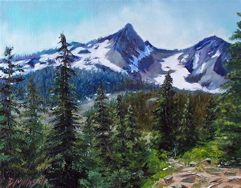 Donna Munsch Fine Art Original Oil Painting Mountain Challenge