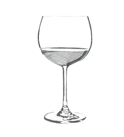 Wine Glass Quick Pencil Drawing Of A Wine Glass Used In A Flickr