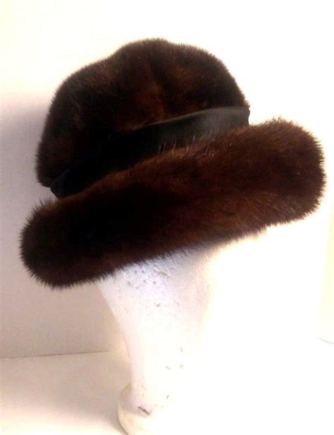 Vintage Mink Fur Hat Haute Couture Irene Of New York Womens Circa 1960