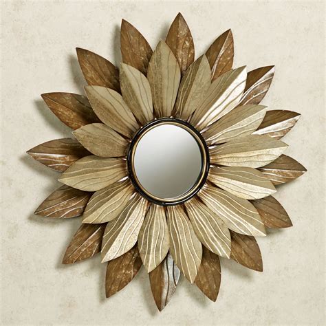 Abellina Layered Floral Mirrored Metal Wall Art