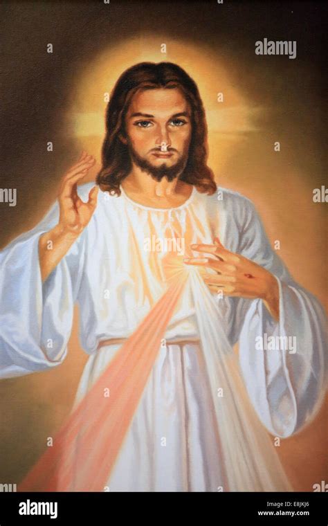 Merciful Christ Jesus I Trust In You Stock Photo Alamy