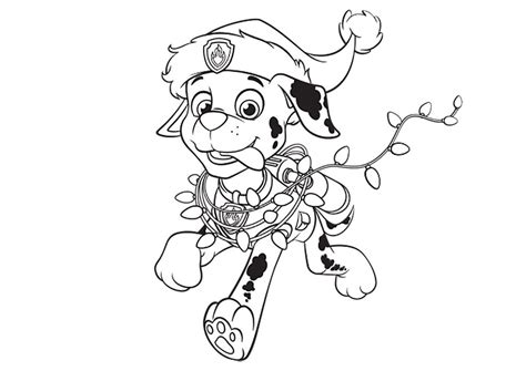 You can download our wonderful coloring pages for your children. Marshall for the New Year | Paw patrol coloring, Christmas ...