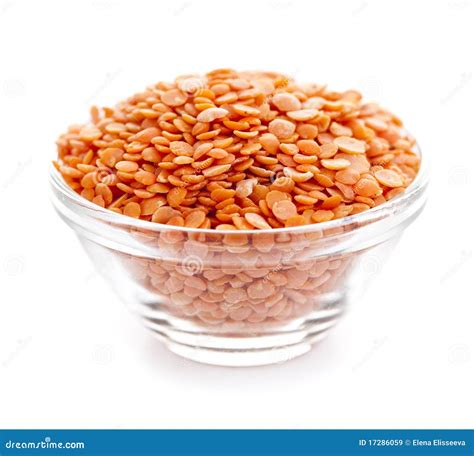 Bowl Of Uncooked Red Lentils Stock Image Image Of Legume Legumes