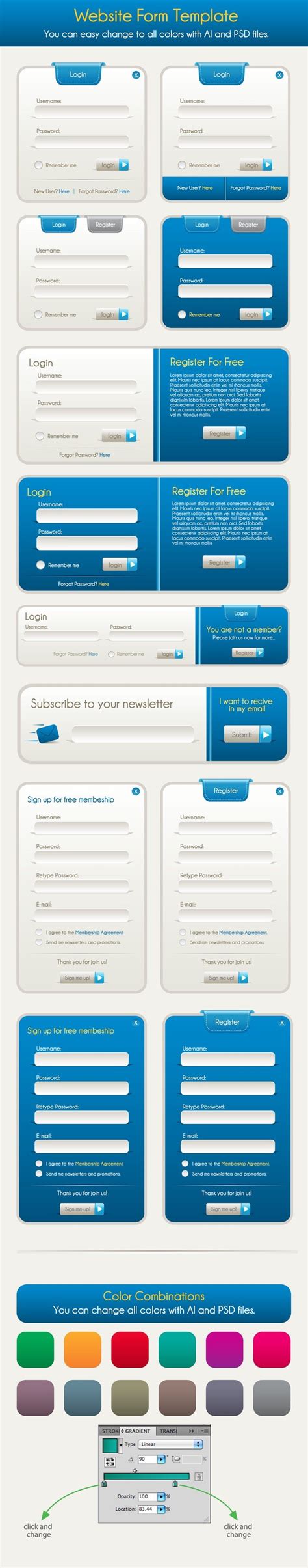 Register And Login Form Free Psd Download Freeimages
