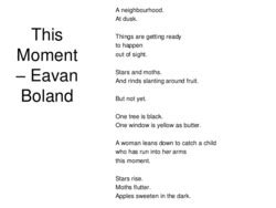 Eavan boland Poems