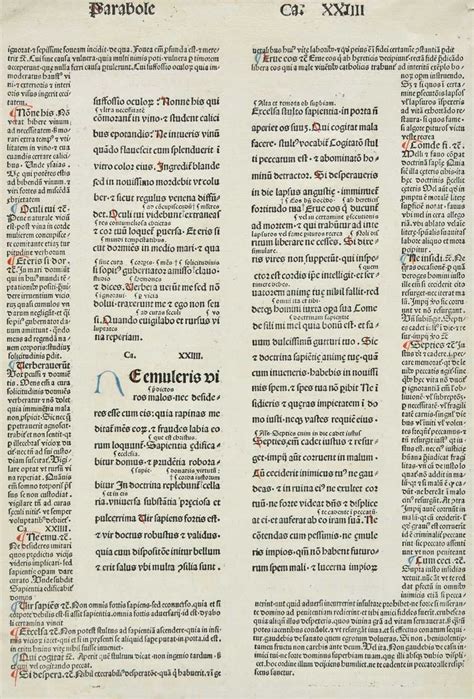 Lot 325 Printed Leaf Biblia Latina Cum Glossa