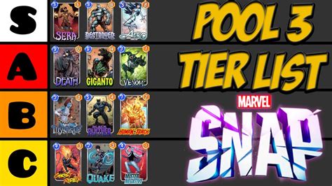 Pool 3 Tier List Which Cards Are Best Marvel Snap Youtube