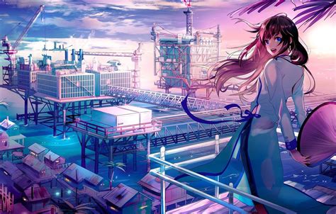 Anime Girl City Wallpapers Top Free Anime Girl City Backgrounds