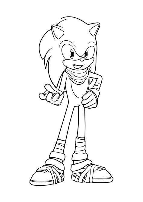 Sonic Ready To Fight Para Colorear Imprimir E Dibujar ColoringOnly
