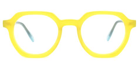Morton Geometric Yellow Eyeglasses Vooglam